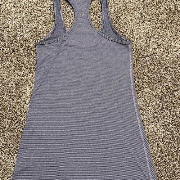 Lululemon Women's XS Purple Striped Racerback Tank Top Sleeveless - Picture 8 of 8